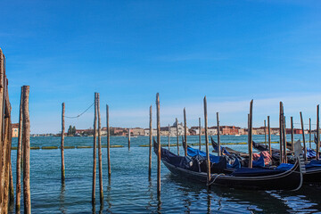 Fototapeta premium gondolas in Venice