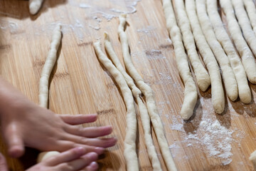 typical homemade Italian pasta called 
