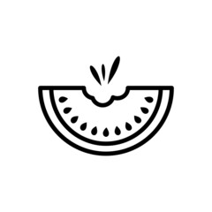 Water Melon Icon Logo Design Vector Template Illustration