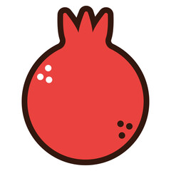 fruit pomegranate doodle icon