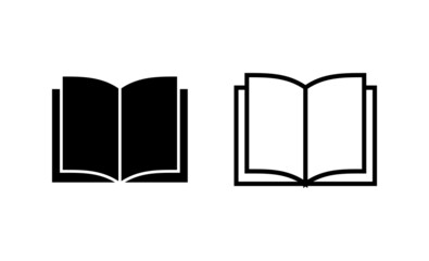 Book icon vector. open book sign and symbol. ebook icon