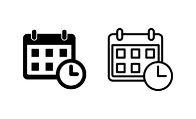 Calendar icon vector. Calender sign and symbol. Schedule icon symbol