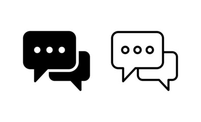 Chat icon vector. speech bubble sign and symbol. comment icon. message