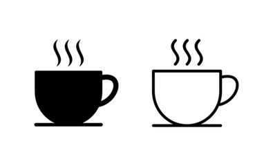 coffee cup icon vector. cup a coffee sign and symbol
