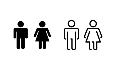 Man and woman icon vector. male and female sign and symbol. Girls and boys