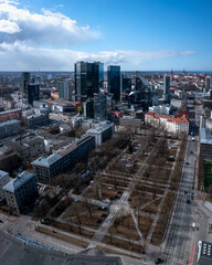 Tallinn, Harju, Estonia: Aerial view of the City Centre.