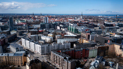 Fototapeta na wymiar Tallinn, Harju, Estonia: Aerial view of the City Centre.