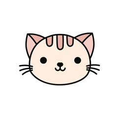 Cute vector cat doodle illustration