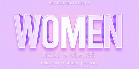 women Candy Editable Text Effect