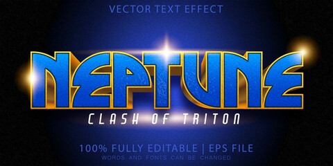 blue neprtune heroes Editable Text Effect © Baroeki