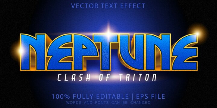 blue neprtune heroes Editable Text Effect