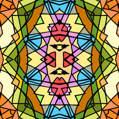 Seamless background stained-glass style.