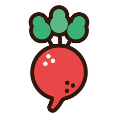 cherry fruit doodle icon