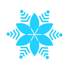 Simple vector snowflakes. Winter Christmas set. Snow 