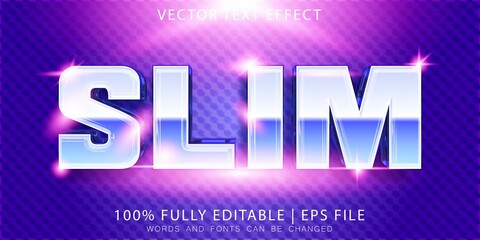 Slim purple shine Editable Text Effect