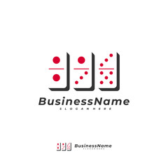 Domino card logo vector template, Creative Domino logo design concepts