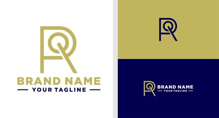 QR LOGO MONOGRAM LINE LUXURY EDITABLE