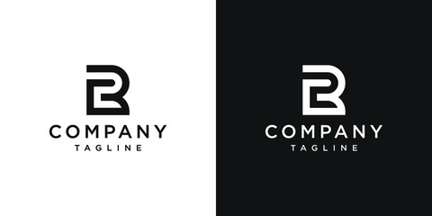 Creative Letter GR Monogram Logo Design Icon Template White and Black Background - obrazy, fototapety, plakaty