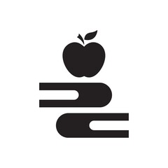 Apple on books icon 