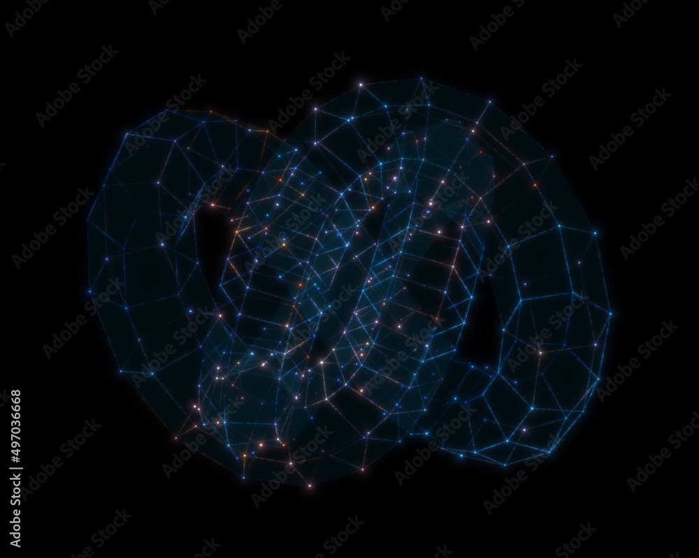 Aufkleber abstract technology background from lines and dots
