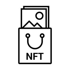 NFT market. Vector icon for graphical user interface.