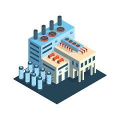 Obraz premium Factory Building Icon