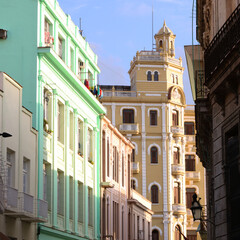 Ancient colonial buildings in Havana, Cuba