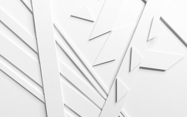 White background, abstract shapes design