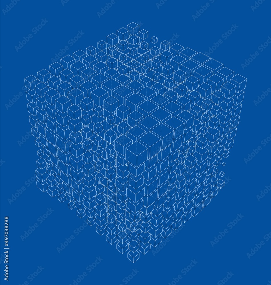 Poster vector abstract boxes background
