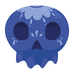 blue mexican skull head