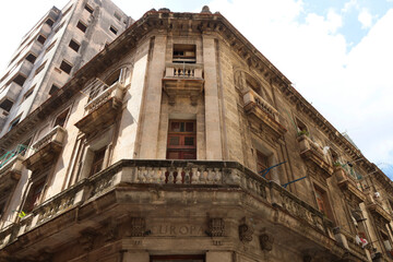 Ancient colonial buildings in Havana, Cuba