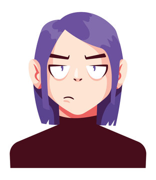 Anime Man With Purple Hair