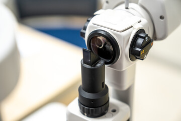 A slit lamp for medical ophthalmic examination
