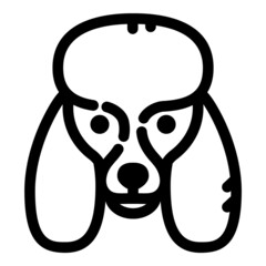 Poodle Flat Icon Isolated On White Background