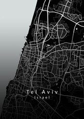 Tel Aviv Israel City Map