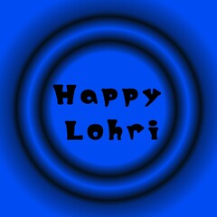 Lohri Holiday. Text on a beautiful background. Festive illustration of Happy Lochri for the festival