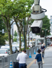 市街地の防犯カメラ