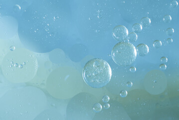 Abstract Blue water bubbles background