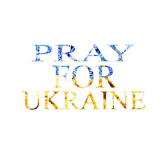 Pray for Ukraine, Ukraine praying concept illustration. Pray For Ukraine peace. Save Ukraine from russia.