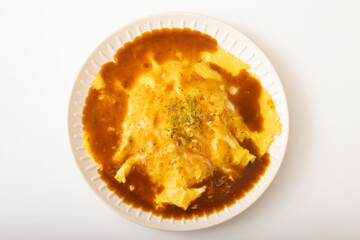 とろとろ卵のオムハヤシ