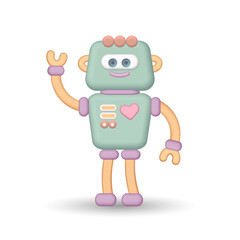 Chatbot virtual voice computer online assistant concept. Voice recognizer help service robot technology. Artificial intelligence vector illustrator