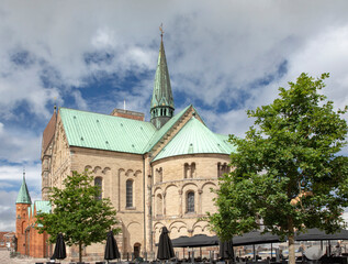 Ribe Cathedral - The Church of Our Lady - from the year 1200 built of Rhenish tuff stone with later...