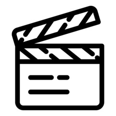 Movie Prodution Flat Icon Isolated On White Background