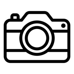 Photo Camera Flat Icon Isolated On White Background