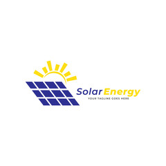 Creative Solar Energy Logo Design Vector Template