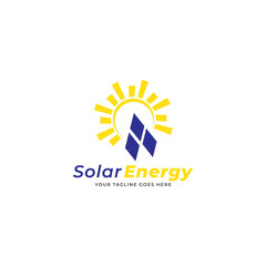 Creative Solar Energy Logo Design Vector Template