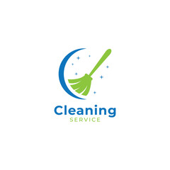 Creative Cleaning Concept Logo Design Template.