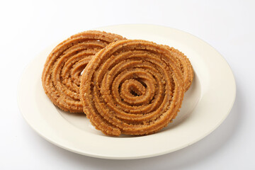 Traditional Indian Diwali snacks Chakali,murukku, Indian Traditional Tea Time Snack Chakli, a deep fried snack, It is known as Chakali, Murukku, Muruku, Murkoo, Chakri