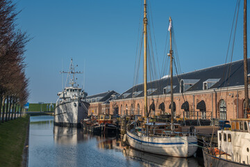 Den Helder, Netherlands, March 2022. Willemsoord, a former shipyard transformed to a multi purpose event location.