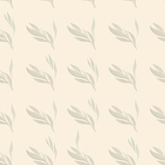 Seamless watercolor pattern of green branches